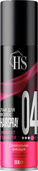 Изображение товара Лак для укладки волос HS 04 Сверхсильная фиксация (250мл)
