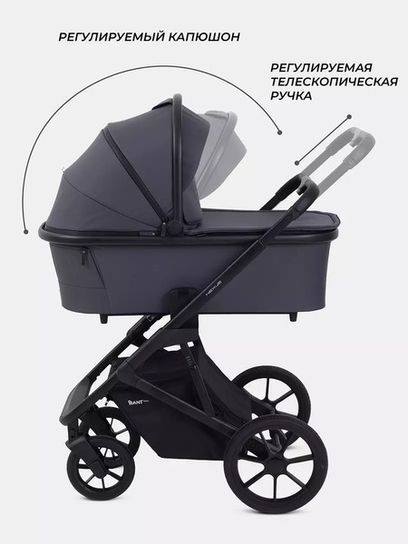 Изображение товара Детская универсальная коляска Rant Basic Nexus 2 в 1 / RA106 (графит)