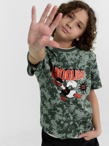 Изображение товара Футболка детская Mark Formelle 113379 (р.104-56, миллитари варка на зеленом)