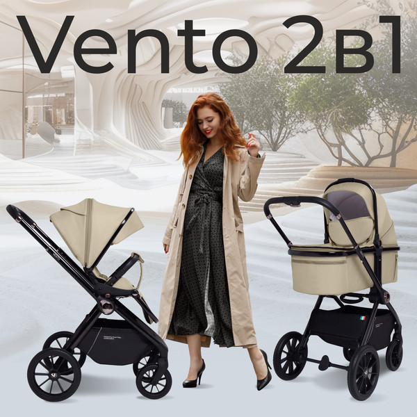 Изображение товара Детская универсальная коляска Sweet Baby Vento 2в1 (бежевый)
