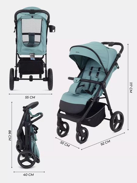 Изображение товара Детская прогулочная коляска MOWbaby Nimbus / MB103 (мятный)