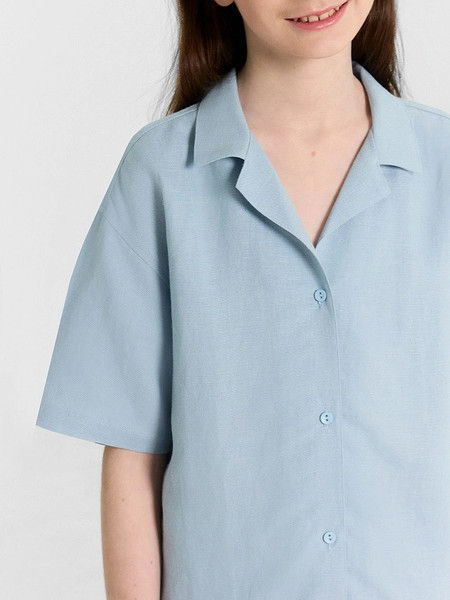 Изображение товара Рубашка детская Mark Formelle 117930 (р.146-72, серо-голубой-1)