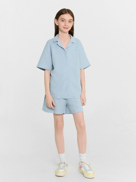 Изображение товара Рубашка детская Mark Formelle 117930 (р.158-80, серо-голубой-1)