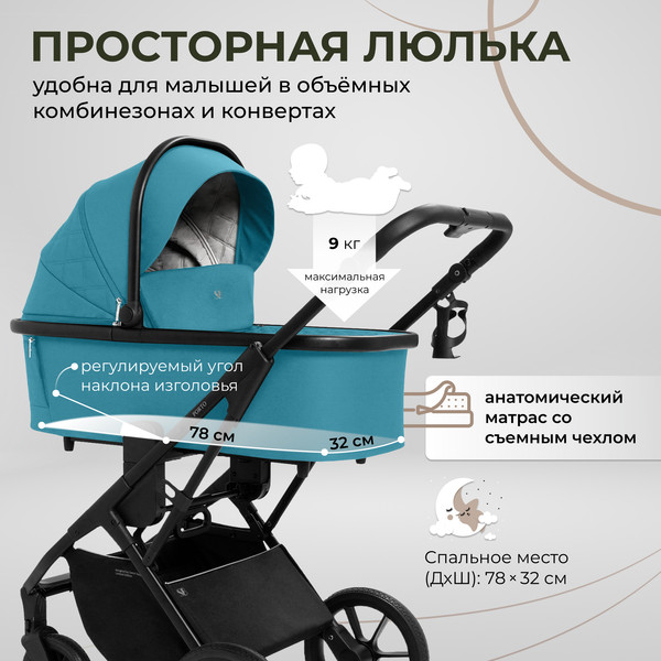 Изображение товара Детская универсальная коляска Sweet Baby Porto 2в1 (зеленый)