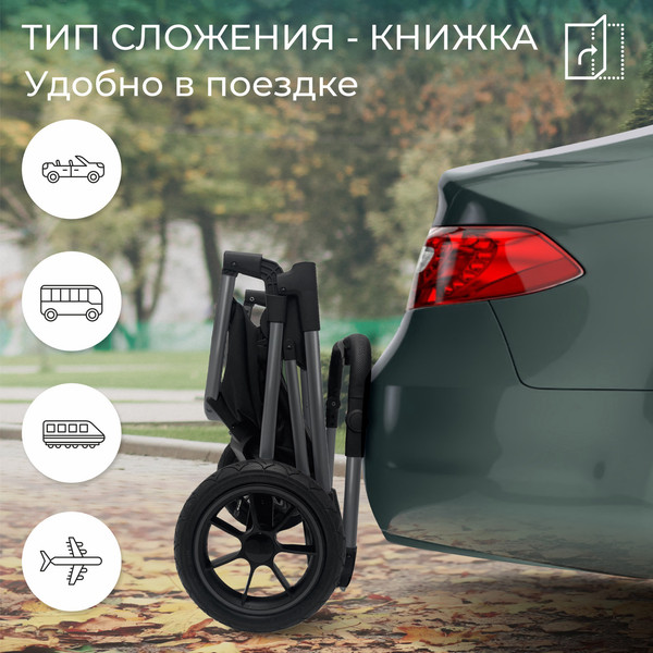 Изображение товара Детская универсальная коляска Sweet Baby Ricci Air 2в1 (черный)