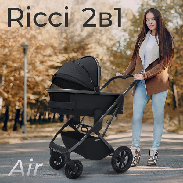 Изображение товара Детская универсальная коляска Sweet Baby Ricci Air 2в1 (черный)