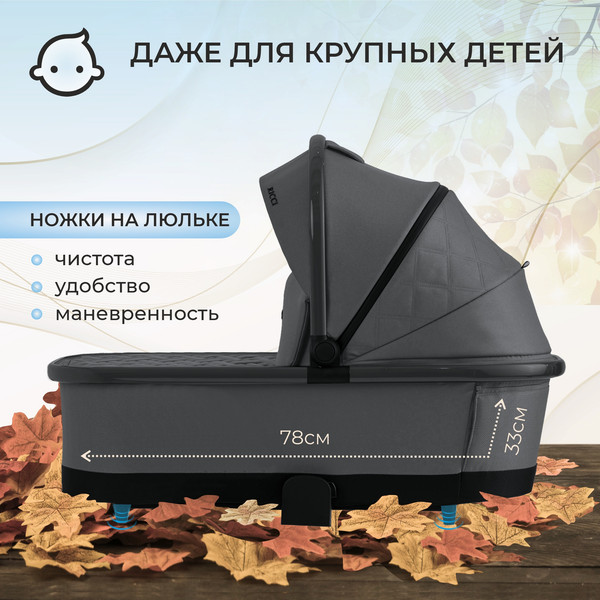 Изображение товара Детская универсальная коляска Sweet Baby Ricci Air 2в1 (стальной серый)