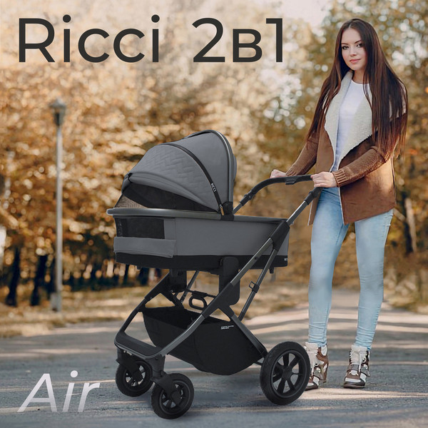 Изображение товара Детская универсальная коляска Sweet Baby Ricci Air 2в1 (стальной серый)