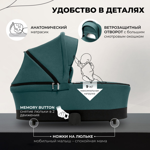 Изображение товара Детская универсальная коляска Sweet Baby Stella 2в1 (зеленый)