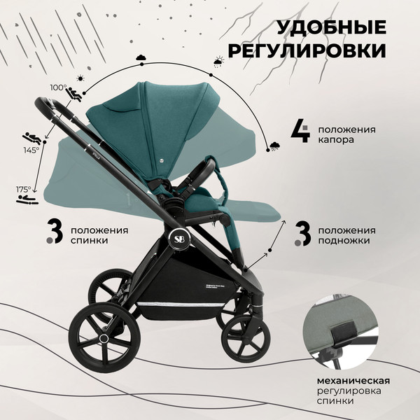 Изображение товара Детская универсальная коляска Sweet Baby Stella 2в1 (зеленый)