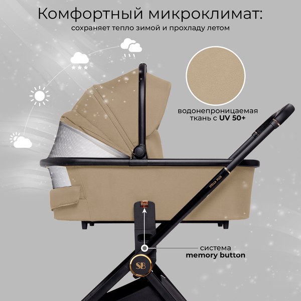 Изображение товара Детская универсальная коляска Sweet Baby Stella Plus 2в1 (бежевый)