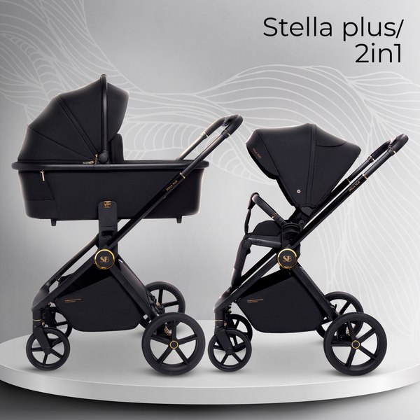Изображение товара Детская универсальная коляска Sweet Baby Stella Plus 2в1 (черный)