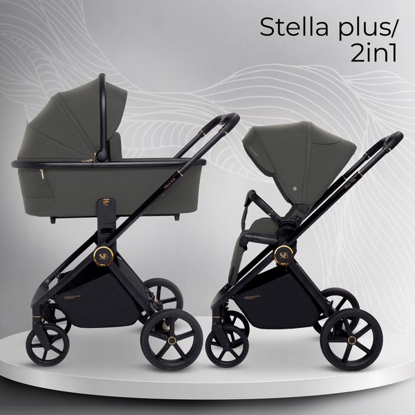 Изображение товара Детская универсальная коляска Sweet Baby Stella Plus 2в1 (темно-серый)