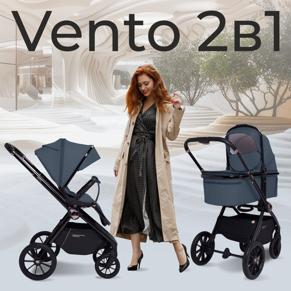 Изображение товара Детская универсальная коляска Sweet Baby Vento 2в1 (синий)