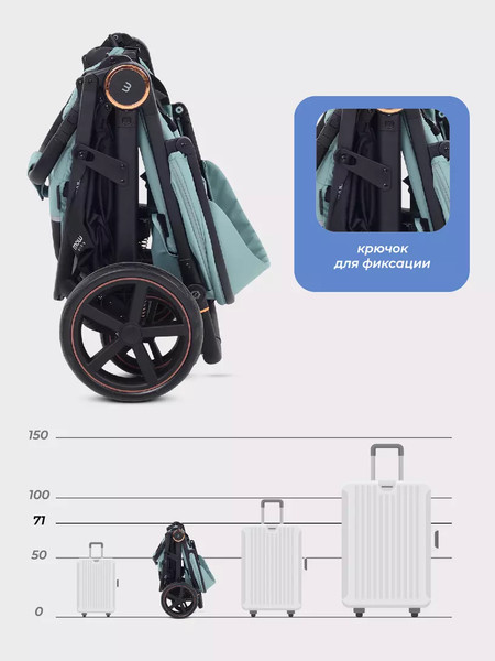 Изображение товара Детская прогулочная коляска MOWbaby Trail 2025 / MB090 (зеленый)