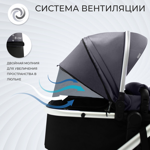Изображение товара Детская универсальная коляска Sweet Baby Amare 3в1 (серый)
