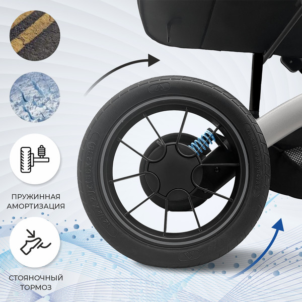 Изображение товара Детская универсальная коляска Sweet Baby Amare 3в1 (серый)