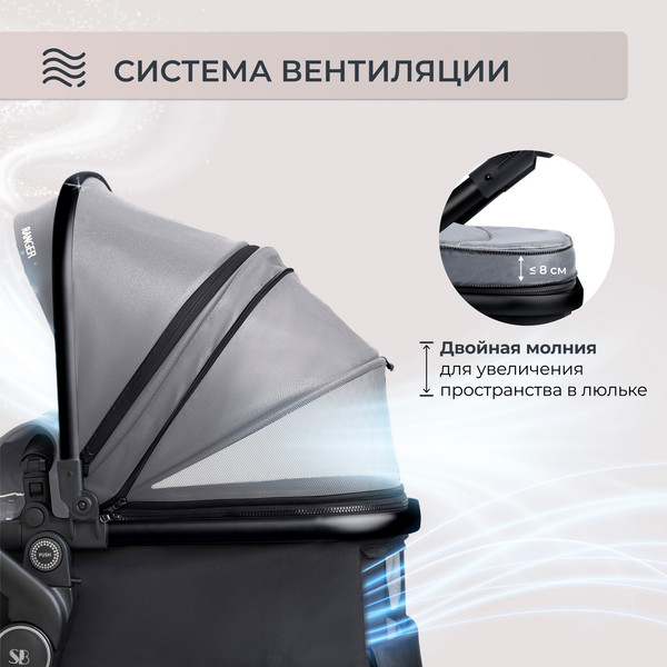 Изображение товара Детская универсальная коляска Sweet Baby Ranger 3в1 (Grey)