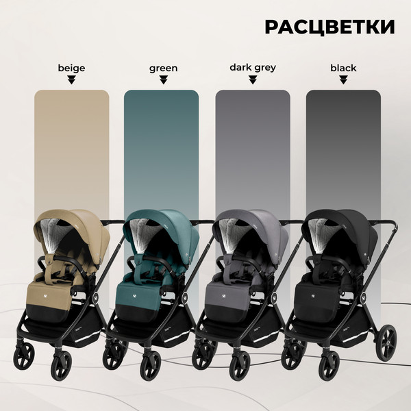 Изображение товара Детская универсальная коляска Sweet Baby Stella 3в1 (бежевый)