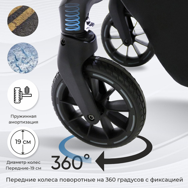 Изображение товара Детская универсальная коляска Sweet Baby Vento 3в1 (серый)