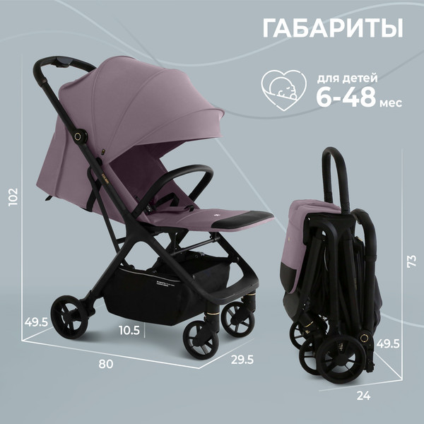 Изображение товара Детская прогулочная коляска Sweet Baby Colibri (роза)