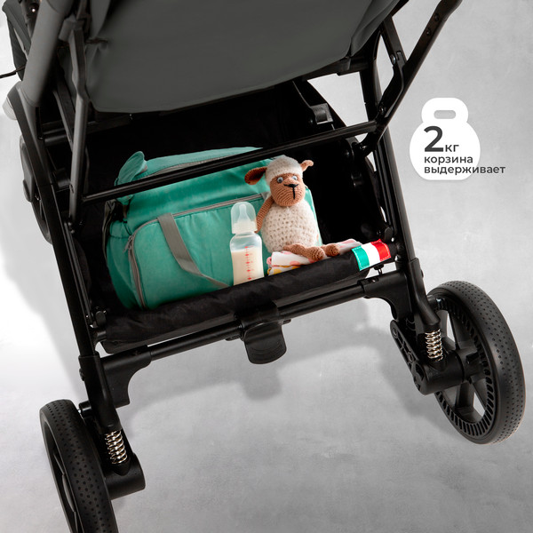 Изображение товара Детская прогулочная коляска Sweet Baby Colibri Plus (темно-серый)