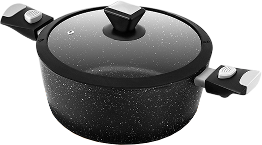 Изображение товара Кастрюля Elan Gallery Fierra / 130050 (4л, черный мрамор)