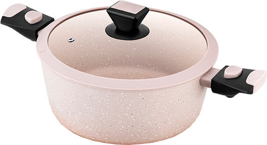 Изображение товара Кастрюля Elan Gallery Fierra / 130051 (4л, бежевый мрамор)