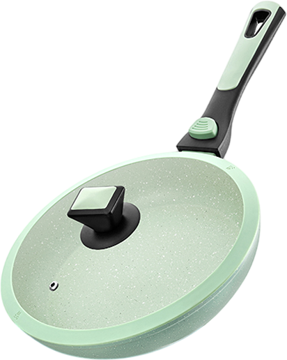 Изображение товара Сковорода Elan Gallery Fierra / 130040 (24см, зеленый мрамор)