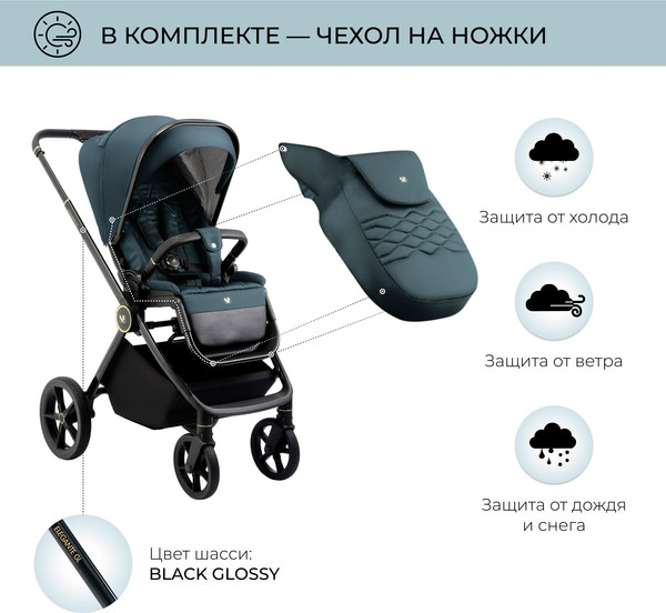 Изображение товара Детская прогулочная коляска Sweet Baby Elegante GL (синий)