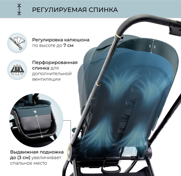 Изображение товара Детская прогулочная коляска Sweet Baby Elegante GL (синий)
