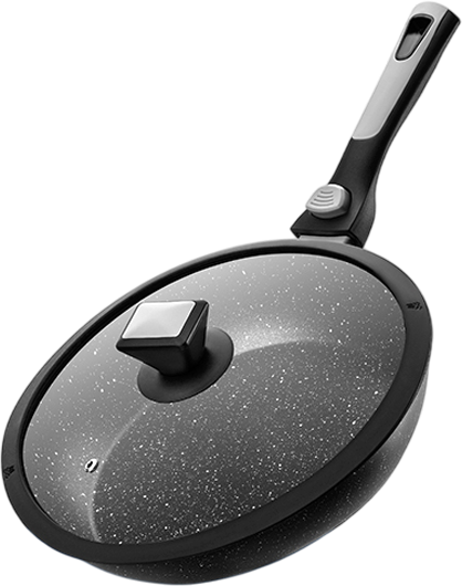 Изображение товара Сковорода Elan Gallery Fierra / 130041 (26см, черный мрамор)
