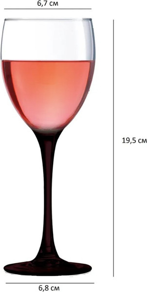 Изображение товара Набор бокалов Luminarc Домино Дарк Пепл O0574 (6шт)