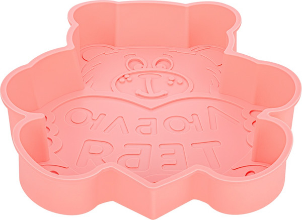 Изображение товара Форма для выпечки El Casa Медвежонок люблю тебя / 960199 (розовый)