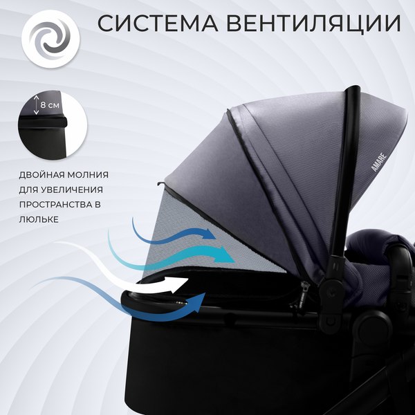 Изображение товара Детская универсальная коляска Sweet Baby Amare GL 2в1 (серый)