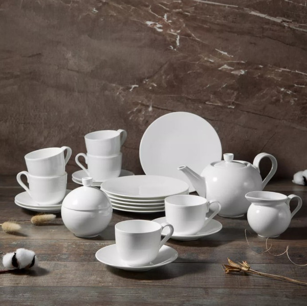 Изображение товара Набор столовой посуды Decor de table  Плиссе DDT-GB001-tea set 6/21 (21пр)