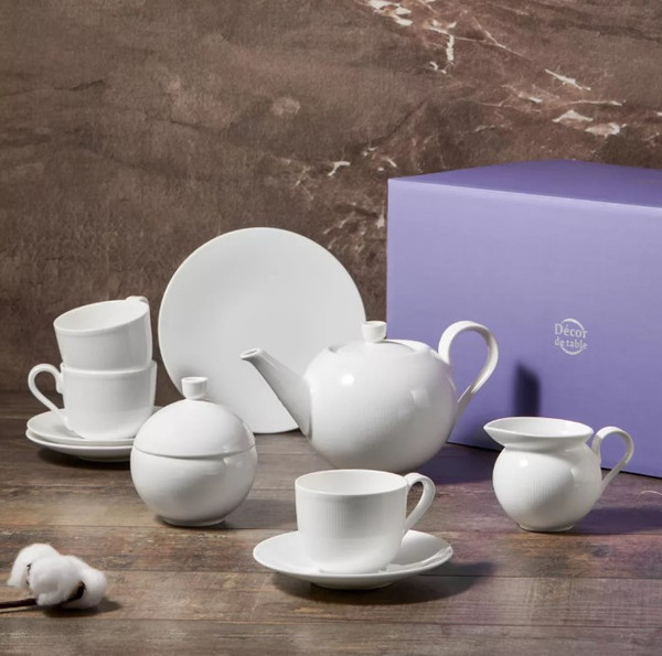 Изображение товара Набор столовой посуды Decor de table  Плиссе DDT-GB001-tea set 6/21 (21пр)