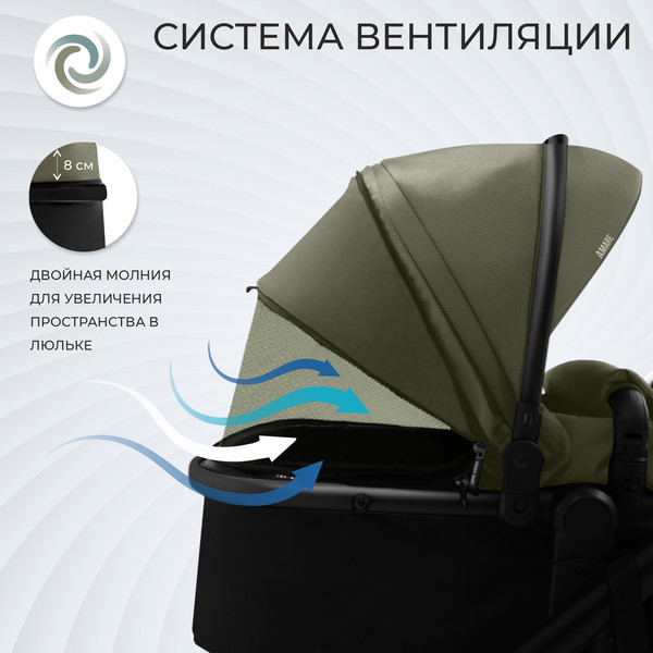 Изображение товара Детская универсальная коляска Sweet Baby Amare GL 2в1 (оливковый)
