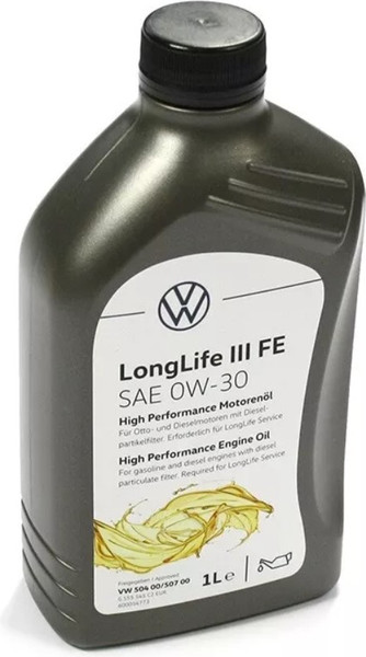 Изображение товара Моторное масло Volkswagen Original Longlife III FE 0W30 (1л)