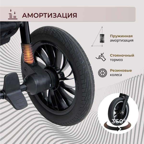 Изображение товара Детская универсальная коляска Sweet Baby Ranger 2в1 (Beige Glossy)