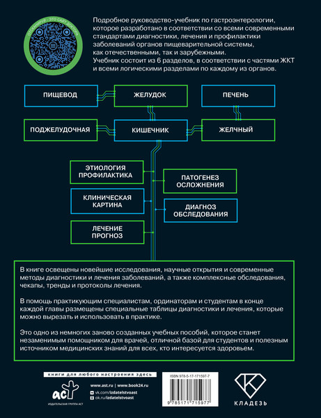 Изображение товара Книга АСТ Доказательная гастроэнтерология (9785171715977, Вялов С.С., Гилюк А.В.)