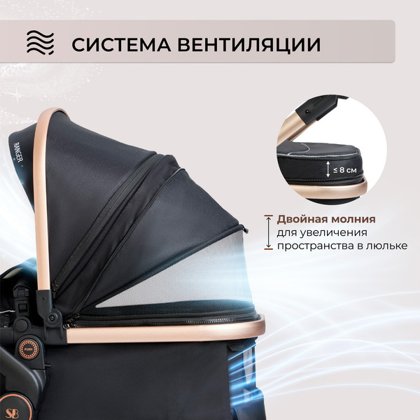 Изображение товара Детская универсальная коляска Sweet Baby Ranger 2в1 (Black Gold)