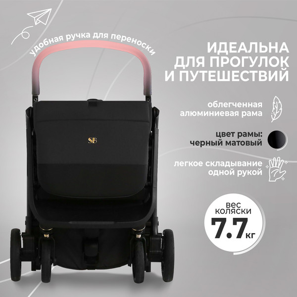 Изображение товара Детская прогулочная коляска Sweet Baby Colibri (черный)