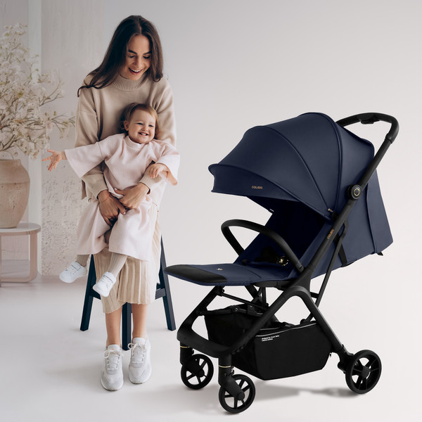Изображение товара Детская прогулочная коляска Sweet Baby Colibri (темно-синий)