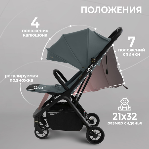 Изображение товара Детская прогулочная коляска Sweet Baby Colibri (зеленый)