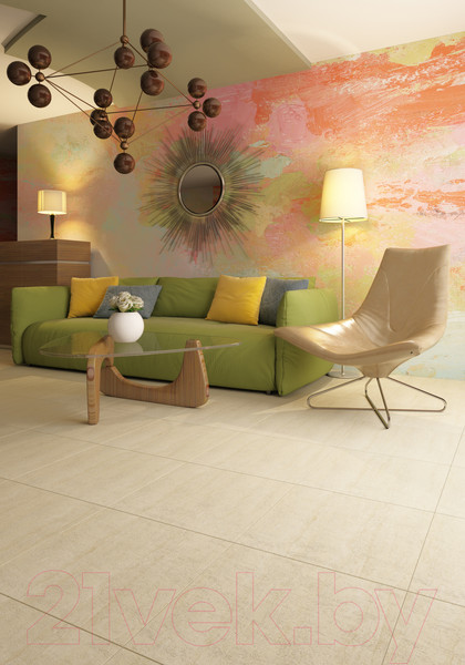 Изображение товара Плитка Beryoza Ceramica Травертин кремовый (500x500)