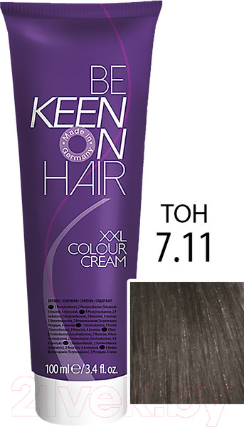 Изображение товара Крем-краска для волос KEEN Colour Cream 7.11