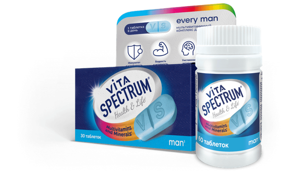 Изображение товара Витаминно-минеральный комплекс Vitaspectrum Для мужчин (30шт)