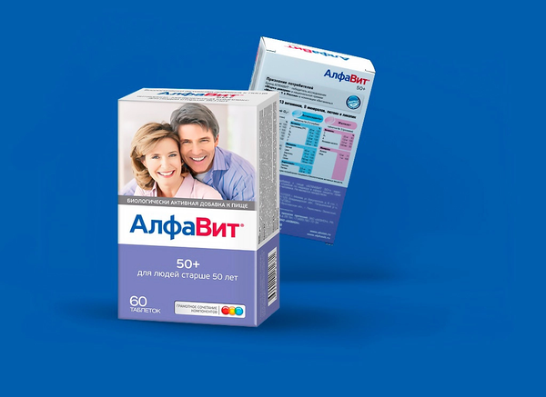 Изображение товара Комплексная пищевая добавка АлфаВит 50+ (60таблеток)