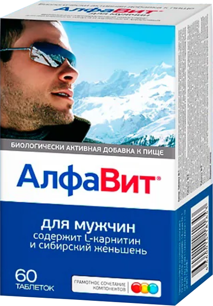 Изображение товара Комплексная пищевая добавка АлфаВит Для мужчин (60таблеток)